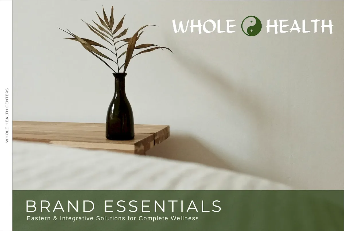 Whole Health Center brand strategy guide, slide 1