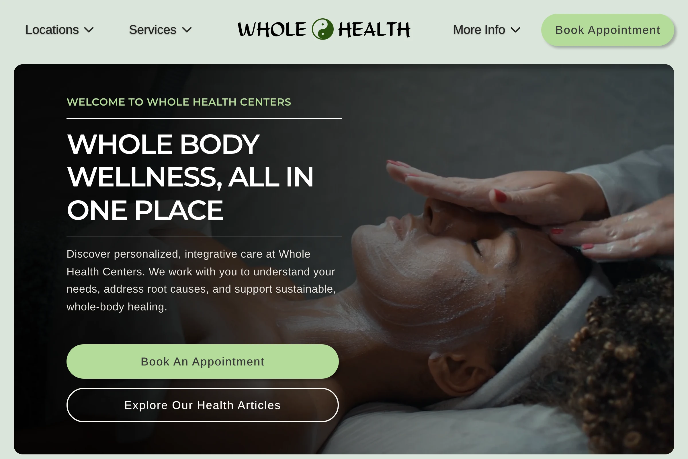 Whole Health Center website