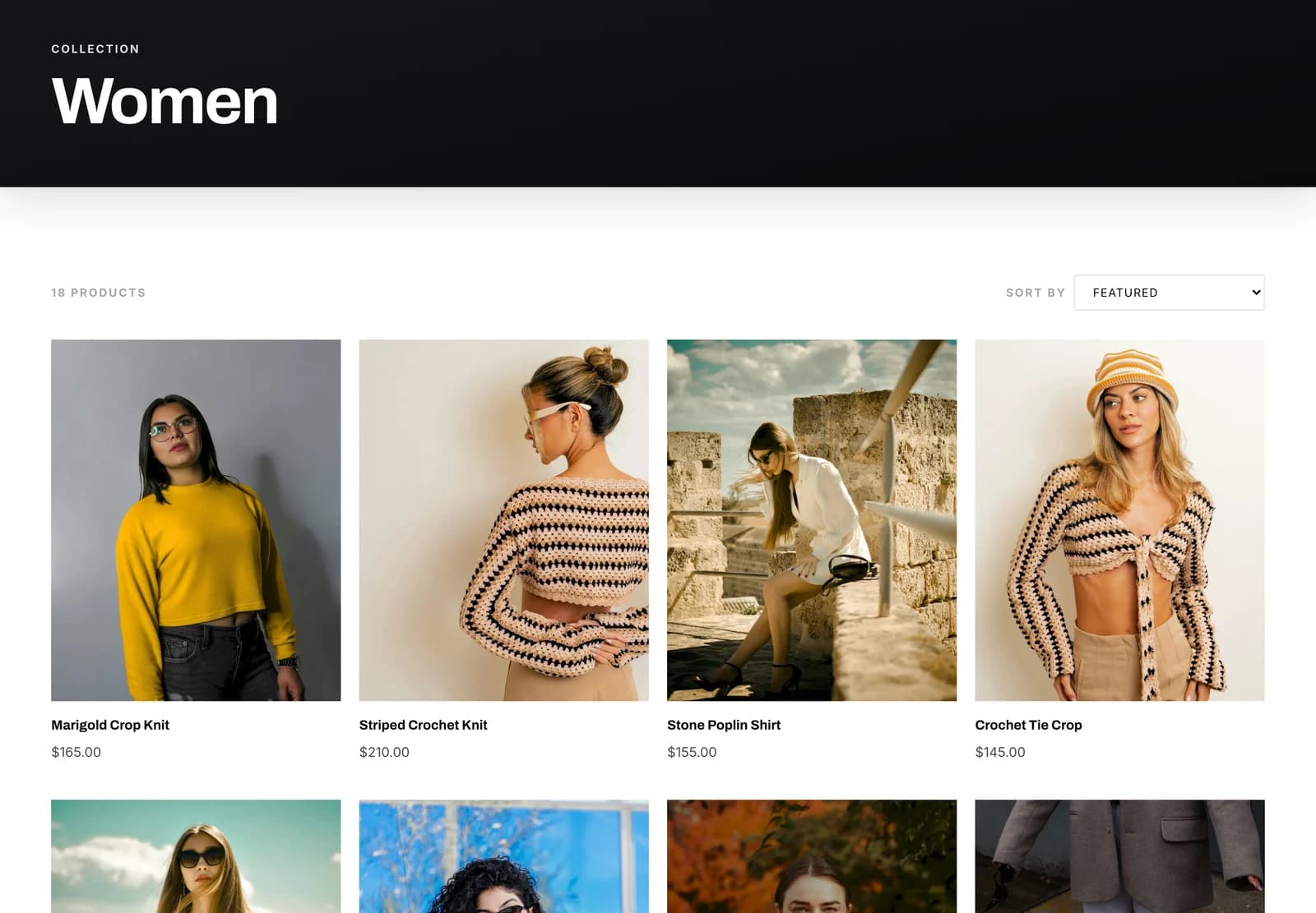 Solarium women's collection grid